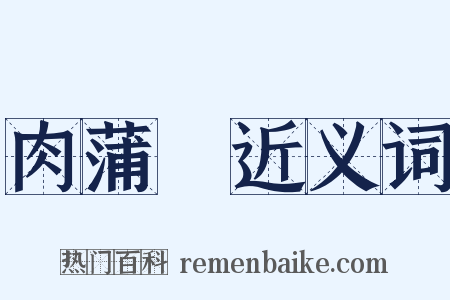 肉蒲團近义词是什么意思的图片